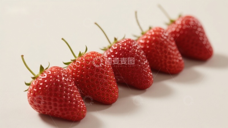 高清大图下载【趣麦麦图】新鲜草莓排列展示