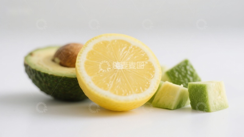 高清大图下载【趣麦麦图】柠檬与牛油果的清新组合
