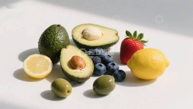 高清大图下载【趣麦麦图】新鲜水果与坚果的组合