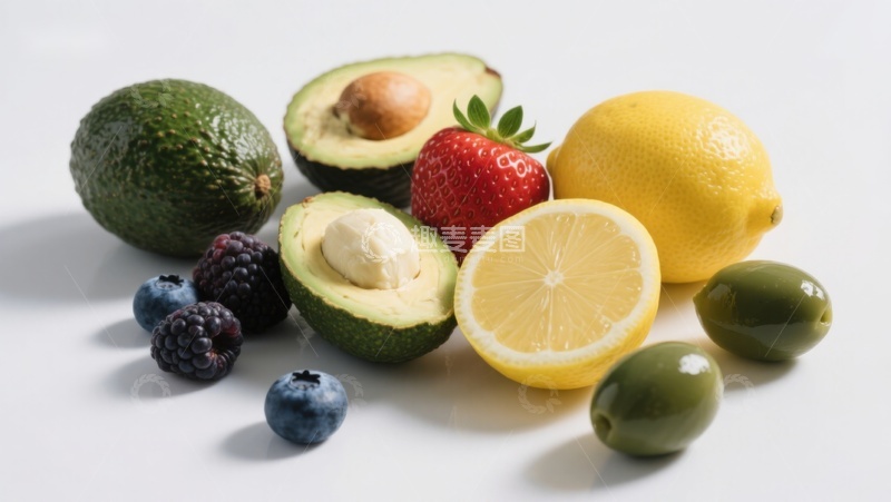 高清大图下载【趣麦麦图】新鲜水果与橄榄的组合