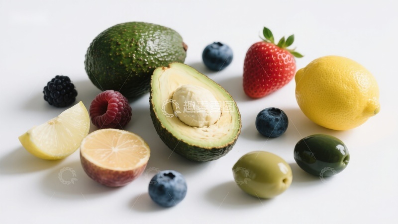 高清大图下载【趣麦麦图】新鲜水果与蔬菜的组合