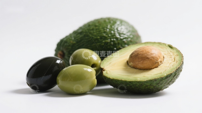 高清大图下载【趣麦麦图】新鲜牛油果与橄榄的组合