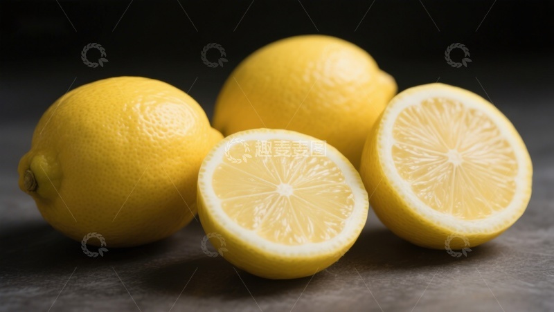 高清大图下载【趣麦麦图】新鲜柠檬切片展示