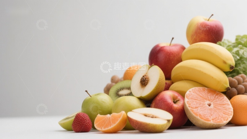 高清大图下载【趣麦麦图】新鲜水果堆叠展示