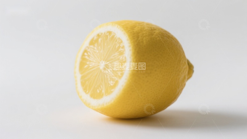 高清大图下载【趣麦麦图】切开的柠檬，一半展示