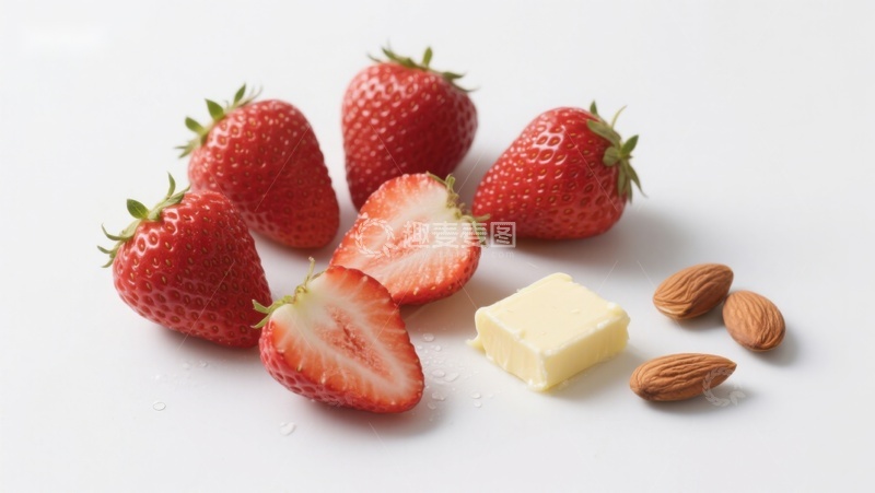 高清大图下载【趣麦麦图】草莓、黄油与杏仁的组合