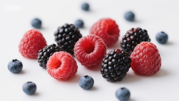 新鲜浆果的色彩组合