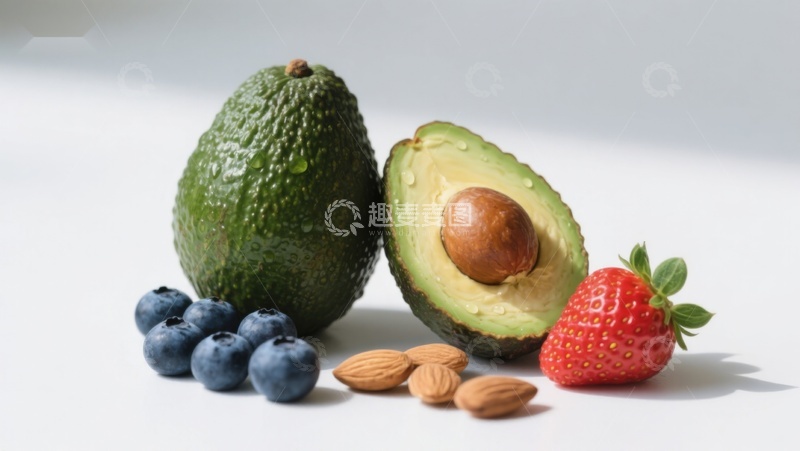 高清大图下载【趣麦麦图】新鲜水果与坚果组合