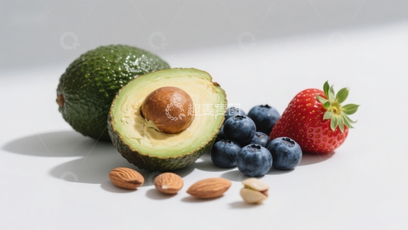 高清大图下载【趣麦麦图】新鲜水果与坚果组合