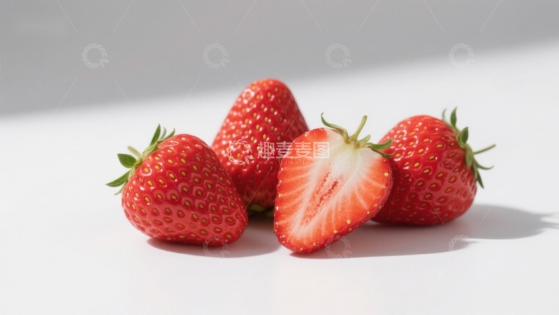 高清大图下载【趣麦麦图】新鲜草莓静物摄影
