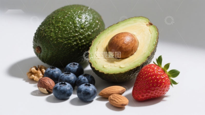 高清大图下载【趣麦麦图】新鲜水果与坚果组合