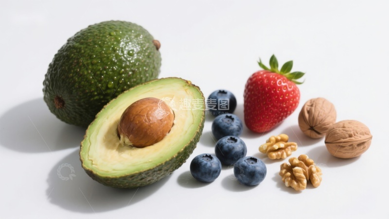 高清大图下载【趣麦麦图】新鲜水果与坚果组合
