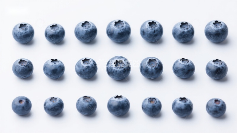 高清大图下载【趣麦麦图】整齐排列的蓝莓