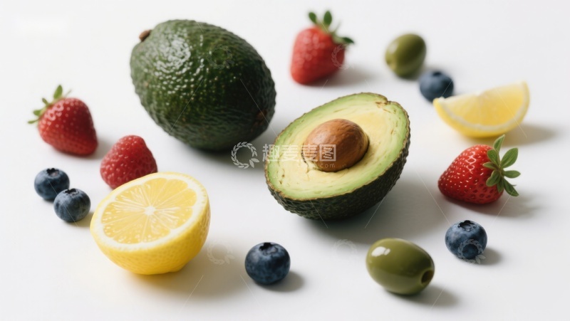 高清大图下载【趣麦麦图】新鲜水果与蔬菜的组合