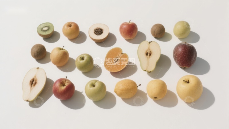 高清大图下载【趣麦麦图】多样水果整齐排列