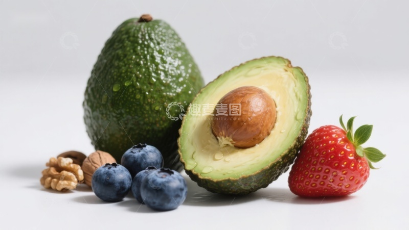 高清大图下载【趣麦麦图】新鲜水果与坚果组合