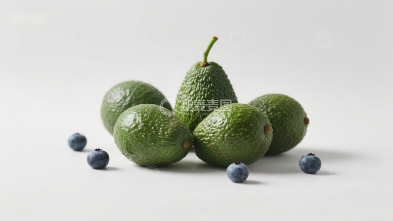 高清大图下载【趣麦麦图】新鲜牛油果与蓝莓静物图