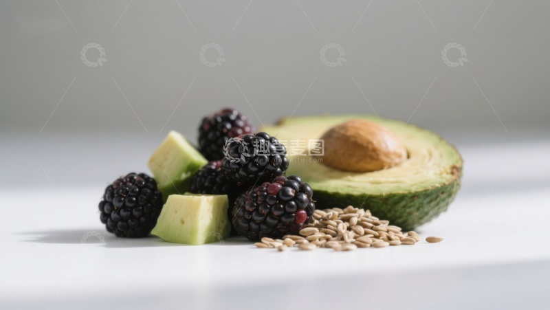 高清大图下载【趣麦麦图】新鲜水果与坚果的组合