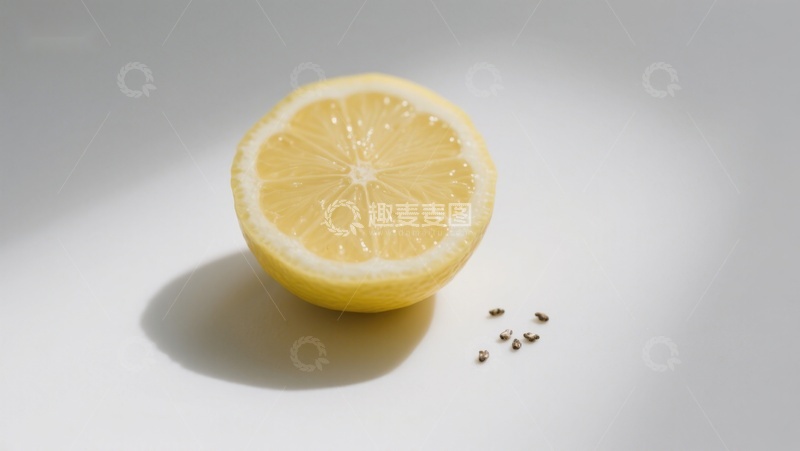 高清大图下载【趣麦麦图】切开的柠檬与种子