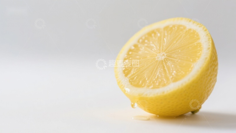 高清大图下载【趣麦麦图】新鲜柠檬切片特写