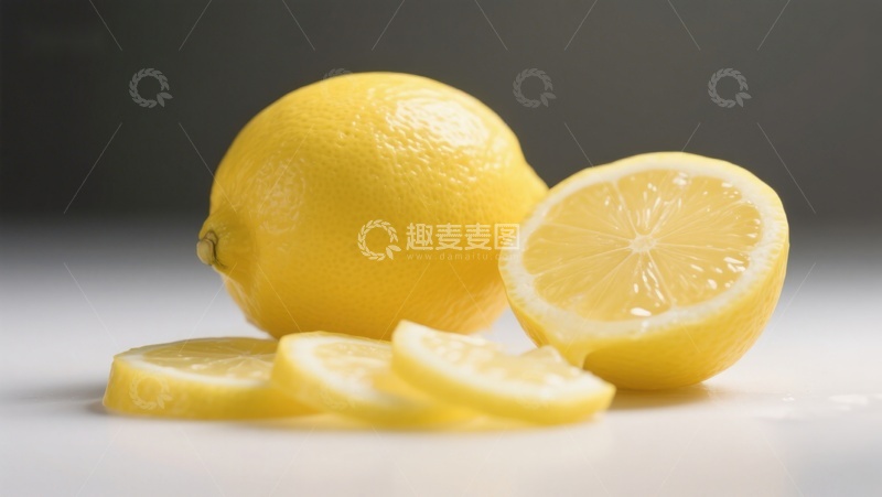 高清大图下载【趣麦麦图】新鲜柠檬切片展示