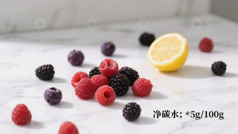 高清大图下载【趣麦麦图】新鲜浆果与柠檬的健康组合