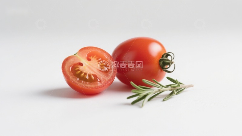 高清大图下载【趣麦麦图】樱桃番茄与迷迭香的清新组合