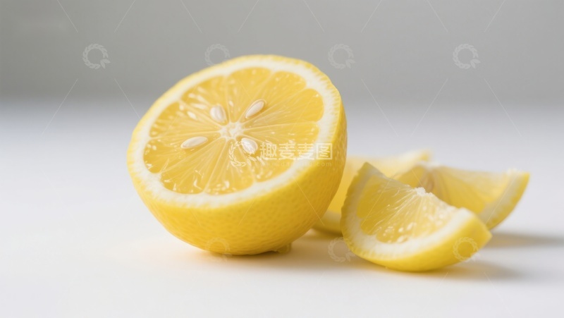 高清大图下载【趣麦麦图】新鲜柠檬切片展示