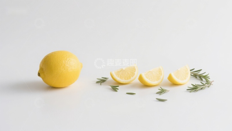 高清大图下载【趣麦麦图】柠檬与迷迭香的清新组合