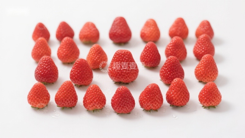 高清大图下载【趣麦麦图】整齐排列的鲜红草莓