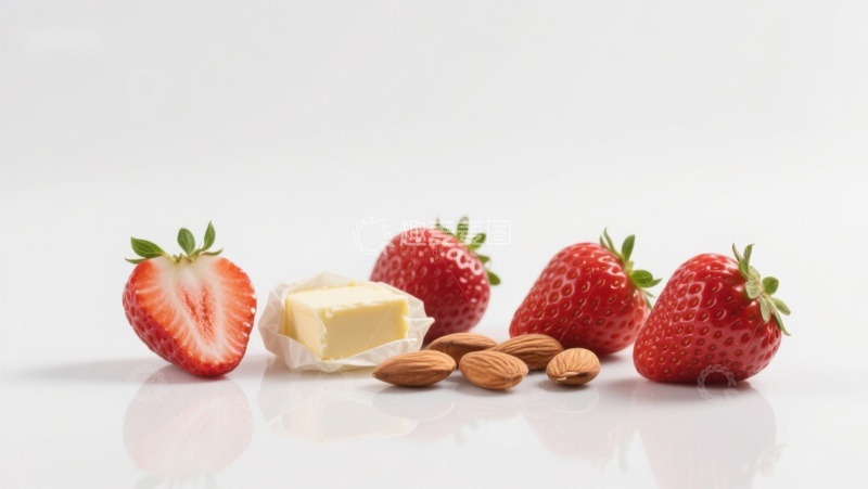 高清大图下载【趣麦麦图】草莓、黄油与杏仁的清新组合