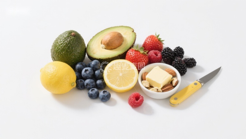 高清大图下载【趣麦麦图】新鲜水果与坚果的健康组合