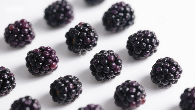 高清大图下载【趣麦麦图】新鲜黑莓整齐排列