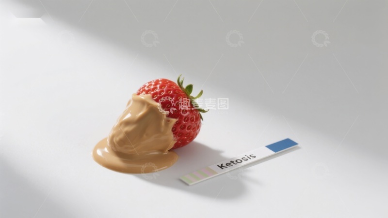 高清大图下载【趣麦麦图】草莓蘸酱旁的酮体测试条