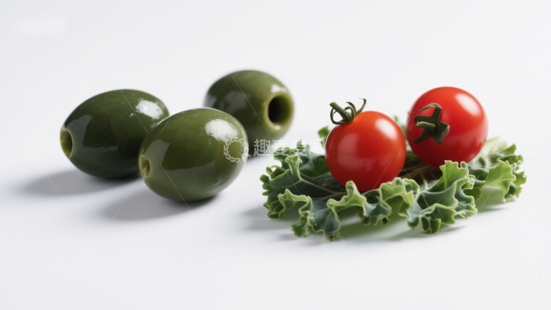 高清大图下载【趣麦麦图】绿橄榄与樱桃番茄的清新组合