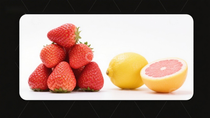 高清大图下载【趣麦麦图】草莓柠檬与葡萄柚的清新组合