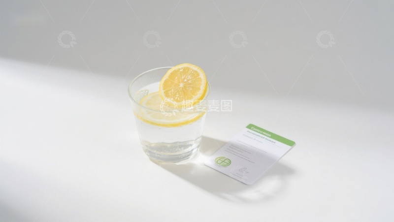 高清大图下载【趣麦麦图】柠檬水与卡片的简洁组合
