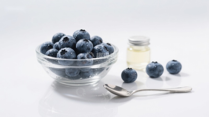 高清大图下载【趣麦麦图】蓝莓与蜂蜜的清新组合