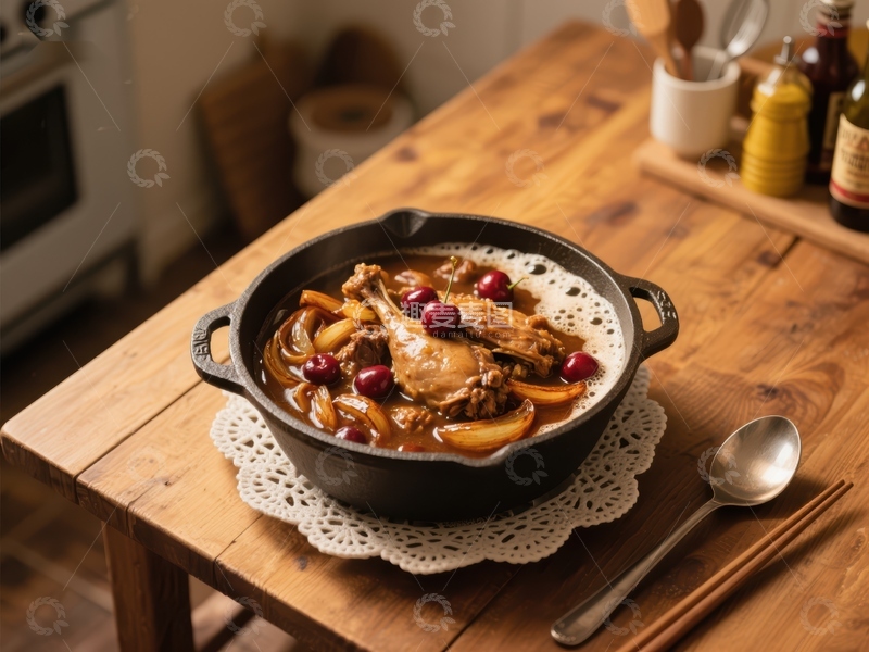 高清大图下载【趣麦麦图】热腾腾的炖鸡料理