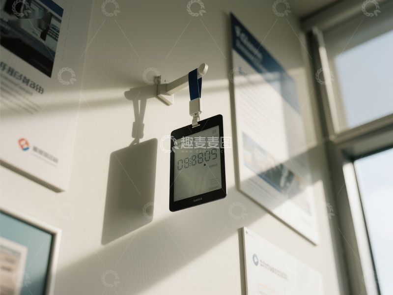 高清大图下载【趣麦麦图】电子标签展示于室内墙面上