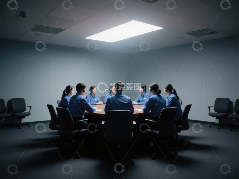 高清大图下载【趣麦麦图】会议室内的团队讨论