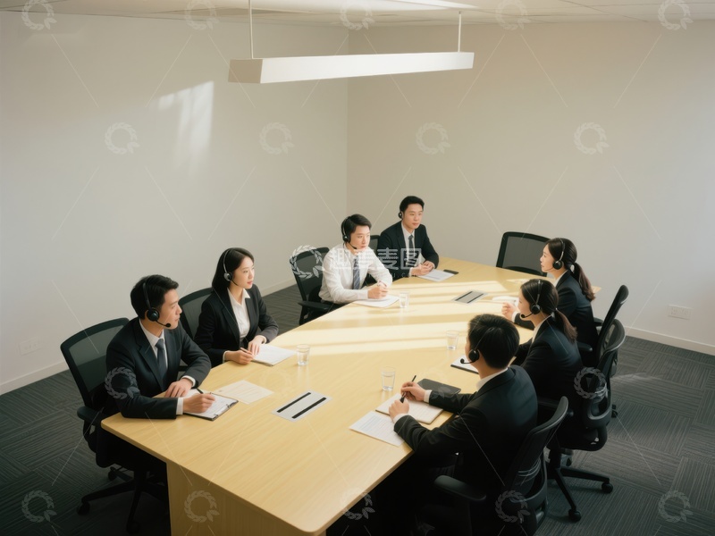 高清大图下载【趣麦麦图】商务团队会议讨论