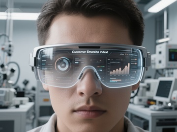 智能眼镜显示客户紧急指数