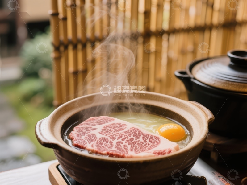 高清大图下载【趣麦麦图】热气腾腾的牛肉蛋汤