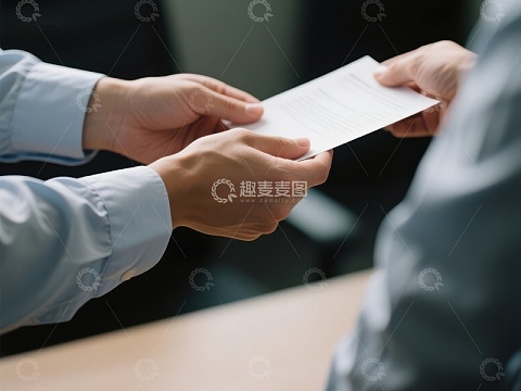 商务人士递交文件