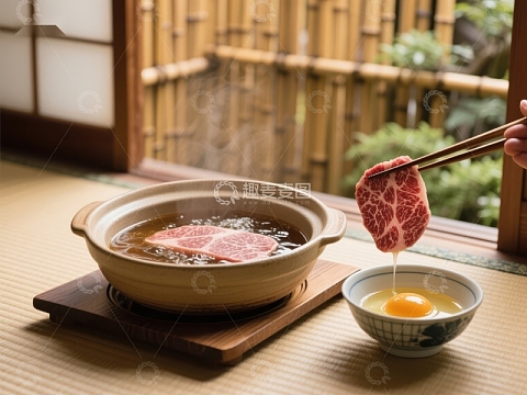 日式涮肉与生蛋，传统美食体验