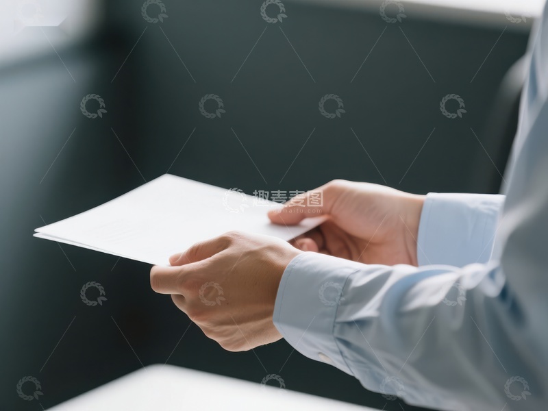 高清大图下载【趣麦麦图】商务人士手持信封