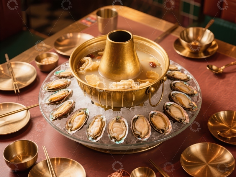 高清大图下载【趣麦麦图】火锅宴席，海鲜与汤底的完美结合