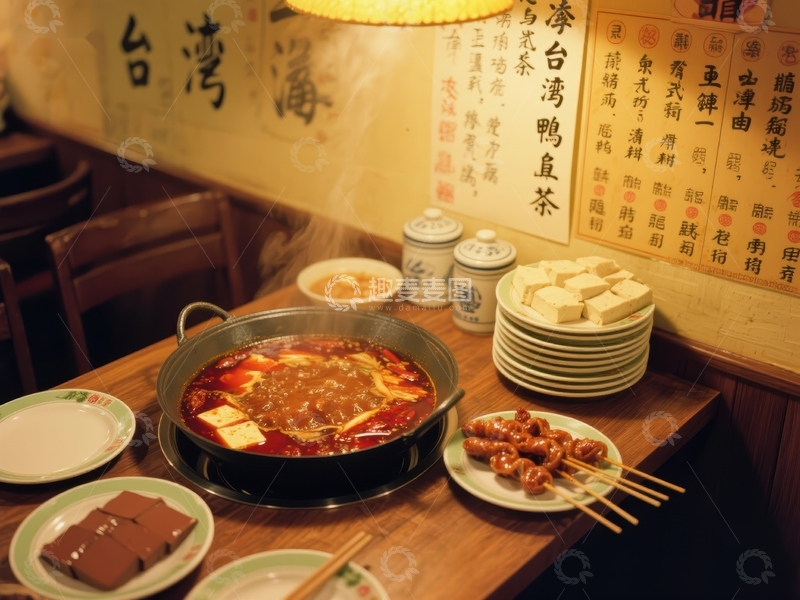 高清大图下载【趣麦麦图】火锅盛宴：热气腾腾的美食体验