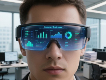 智能眼镜显示数据分析界面